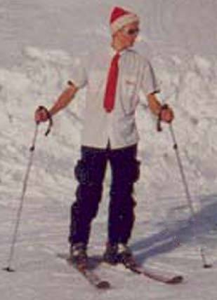 Ski Kollage Typ im Hemd 